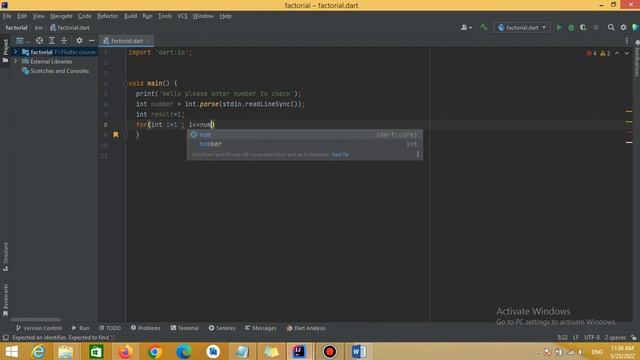 Factorial value of any number using Flutter (Dart) смотреть онлайн