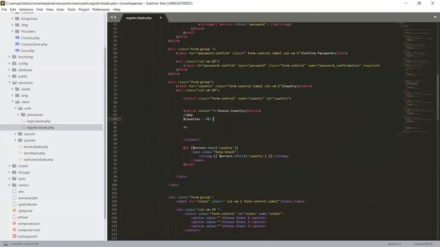 20 - Pull Country List to Register Form смотреть онлайн
