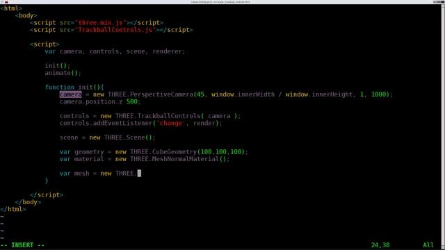 Basic Trackball Camera Controls with Threejs HTML5 3D Rotation Tutorial смотреть онлайн