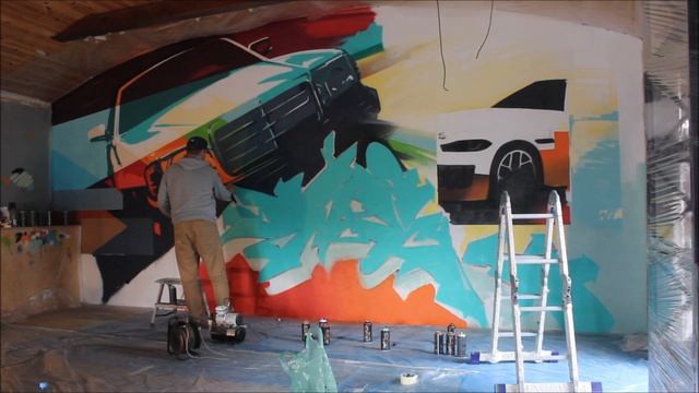 Граффити в комнате отдыха, в загородном доме. Нижегородская область. июль 2021. смотреть онлайн