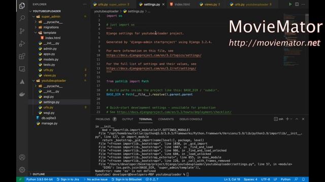 NameError: name 'os' is not defined in python Django. смотреть онлайн