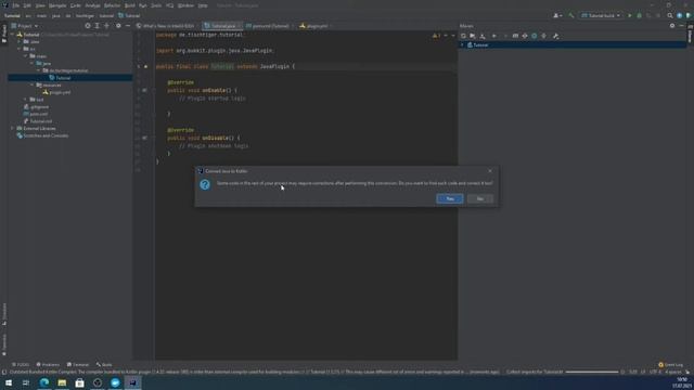 Spigot-Plugin in Kotlin #1: Ein Projekt in Intellij IDEA смотреть онлайн