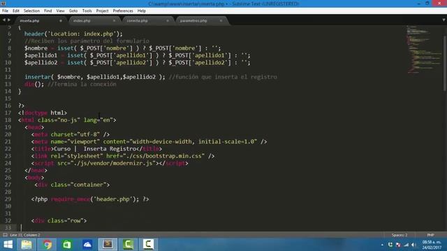 Cómo insertar un registro en la base de datos MYSQL con PHP смотреть онлайн