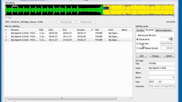 Visual MP3 Splitter & Joiner video tutorial смотреть онлайн