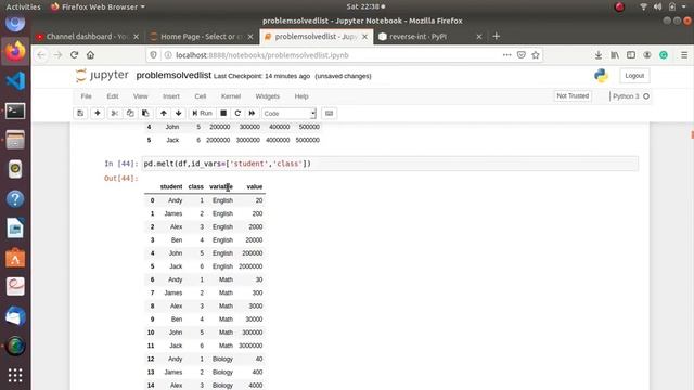 Reshape Pandas DataFrame using Melt in Python смотреть онлайн