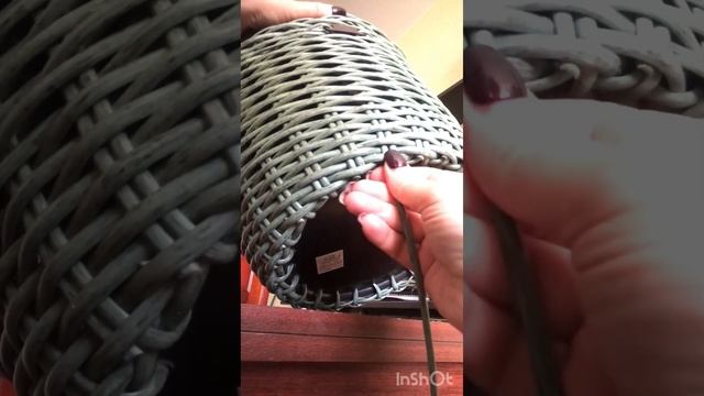 Кашпо из ротанга. Двойные стойки на кашпо. смотреть онлайн