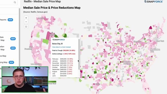 Redfin's Housing Market Interactive Map (Home Price Drops EXPLODE) смотреть онлайн