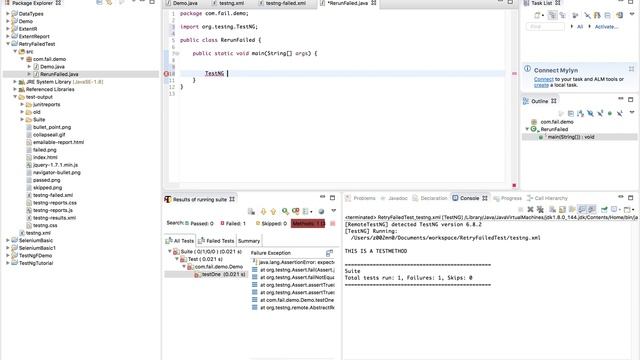 How to execute failed test cases in Selenium webdriver | Testng смотреть онлайн