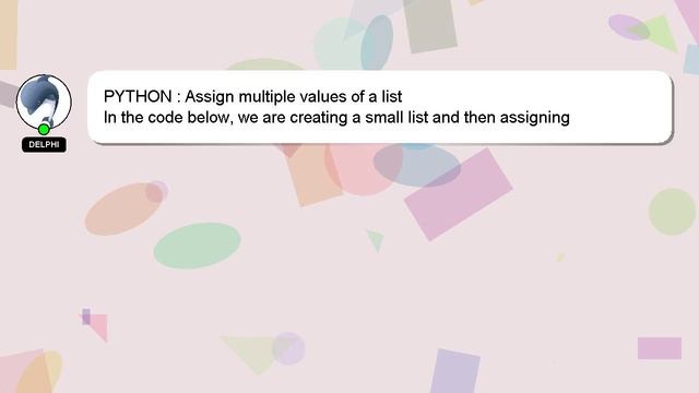 PYTHON : Assign multiple values of a list смотреть онлайн