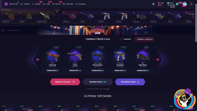 QUE HACER CON 30$ EN #SKINCLUB NUEVO TRUCO VEN👇SILVER SHOW🤡 LOCURA #payasos #giveaway #csgo #gaming смотреть онлайн