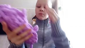 мышка из пряжи алзе пуфи. 💗