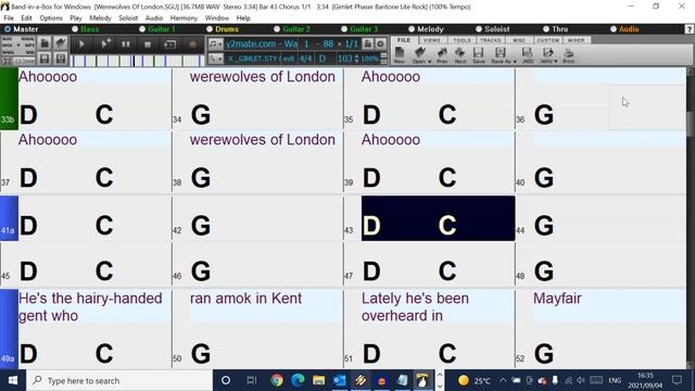 Werewolves of London by Warren Zeron Band in a Box play along смотреть онлайн