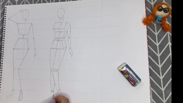 How to draw a fashion figure in 3 steps for beginners смотреть онлайн