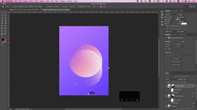 Photoshop Poster || Make A Minimalism Circle Poster With Adobe Photoshop || (Free Download PSD?) смотреть онлайн