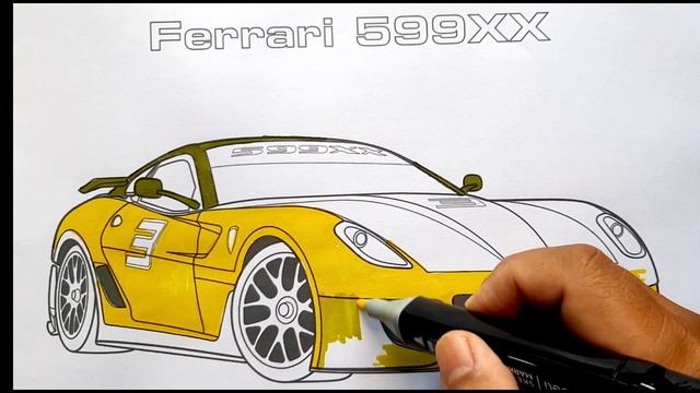 Ferrari 599XX Coloring Pages | How to Coloring Ferrari 599XX смотреть онлайн