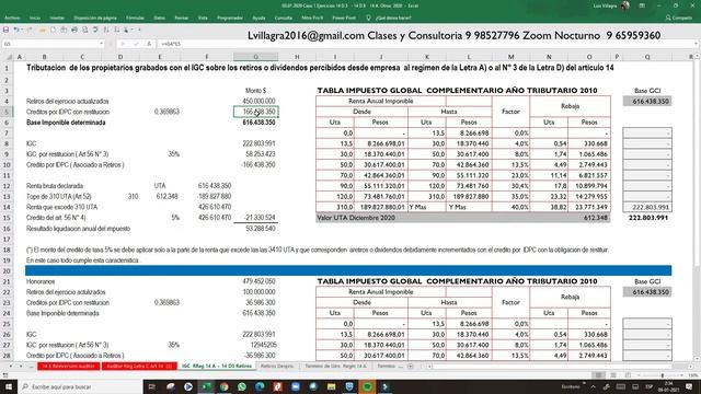 RENTA Rebaja Socio con IGC x retiros o dividendos Letra A) y N° 3 Letra D) del articulo 14 Excel . смотреть онлайн