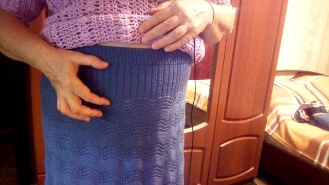 Что связала.Летняя кофточка и юбка. смотреть онлайн