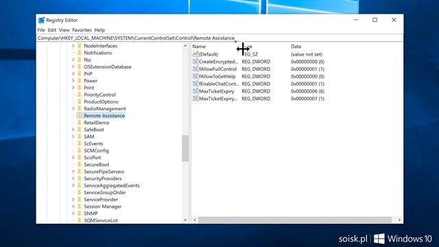 How to enable Remote Assistance on Windows 10 using registry editor (regedit). смотреть онлайн