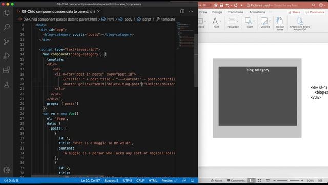 6 Pass data from child components to parent component смотреть онлайн