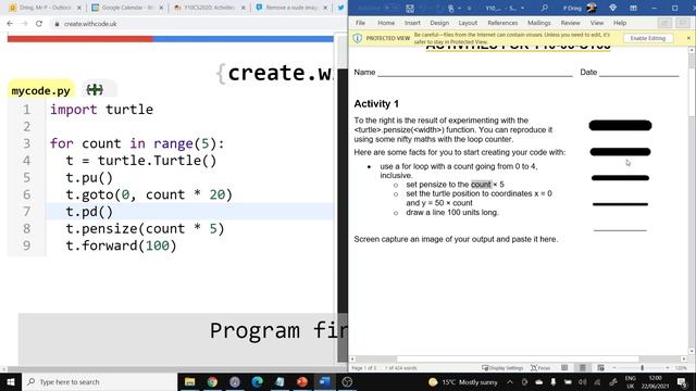 Y10 Computer Science 22nd June: CT33 Python graphics смотреть онлайн