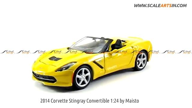 2014 Corvette stingray convertible 1:24 by Maisto Diecast Scale Model scaleartsin.com смотреть онлайн