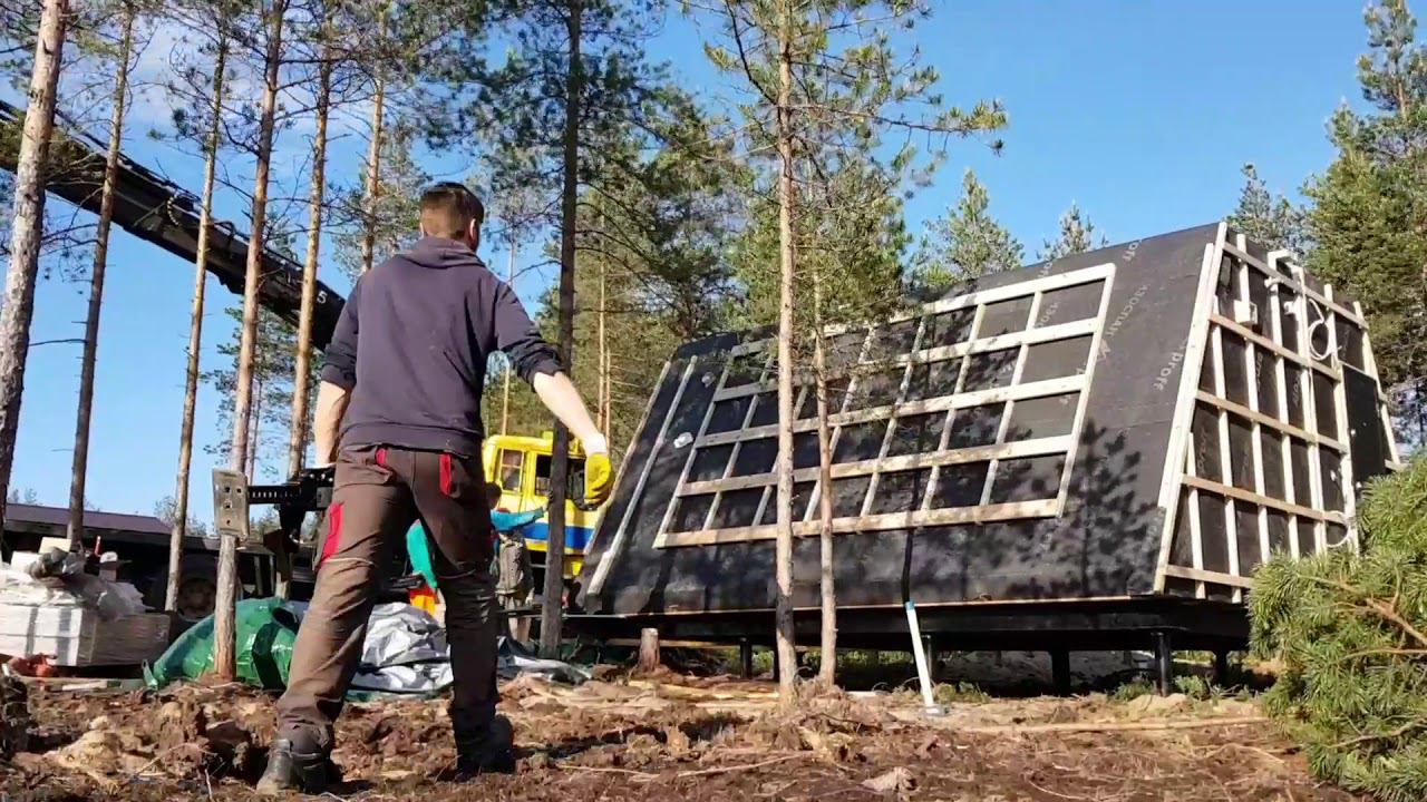 Манипулятор.Сборка модульного дома.Хольцовхаус смотреть онлайн