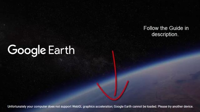 Unfortunately your computer does not support WebGL graphics acceleration; Google Earth Fix смотреть онлайн