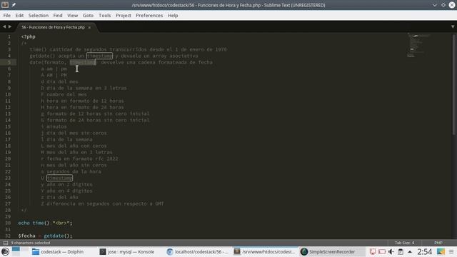 56 - Funciones de Hora y Fecha [PHP 7 - Español] смотреть онлайн