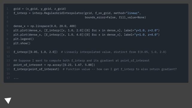 Can scipy's RegularGridInterpolator return both values and gradients with a single call? смотреть онлайн