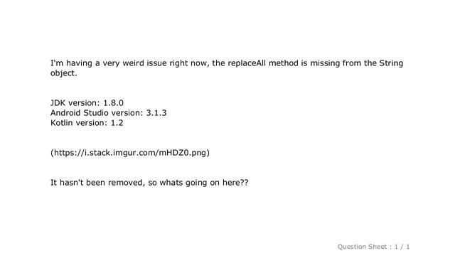 Android : Java String class replaceAll method missing смотреть онлайн