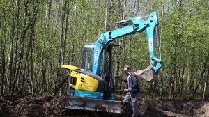 Работа экскаватора kubota rx306
