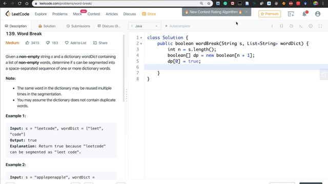 LeetCode 139. Word Break Explanation and Solution смотреть онлайн