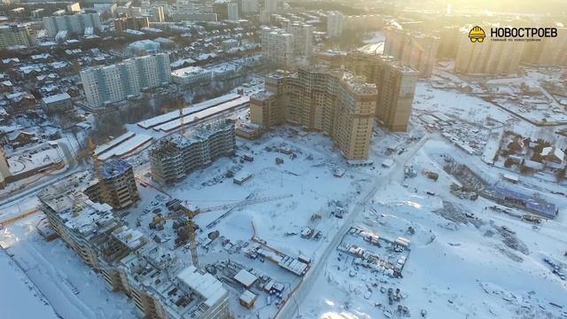 Аэросъемка ЖК "Зеленые аллеи", 05.02.2017 смотреть онлайн
