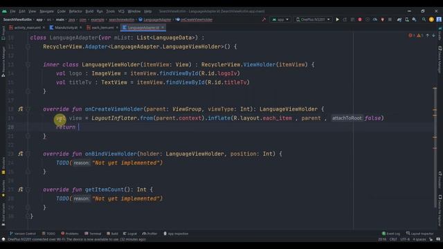SearchView with RecyclerView in Kotlin - Android Studio Tutorial (2022) смотреть онлайн