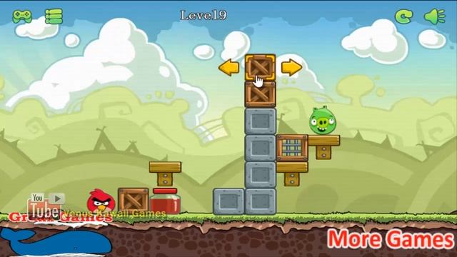 Angry Birds Vs Greenpig Bad Pigs Skill Game Walkthrough Levels 1-19 смотреть онлайн