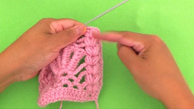 Como Tejer A Crochet Punto Conchas De Abanico 3D Para Diademas Tejido Con Ganchillo