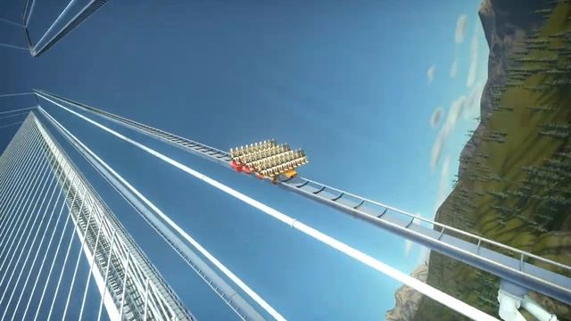 Game for live - Planet Coaster crazy upside down roller coaster ends in the water смотреть онлайн