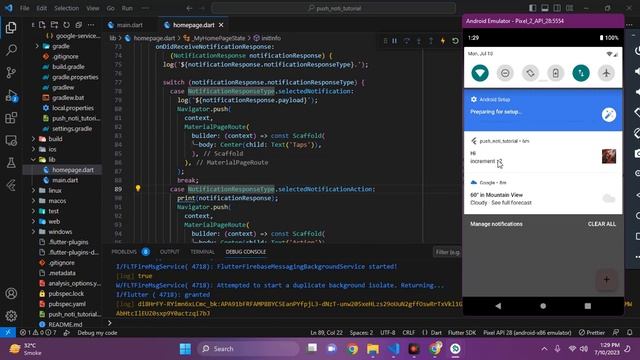 Flutter Push Notifications | FCM without using Firebase Cloud Functions смотреть онлайн