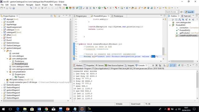 4-JAVA Gestion du catalogue - Ajouter un produit (Connection - PreparedStatement -jdbc MYSQL) смотреть онлайн