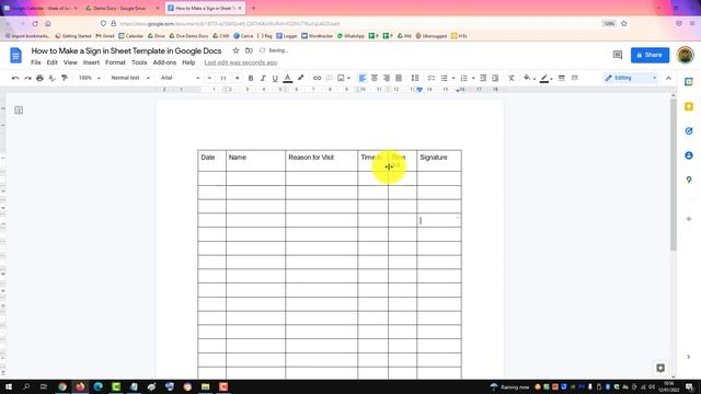 How to Make a Sign in Sheet Template in Google Docs смотреть онлайн