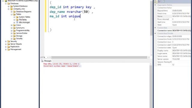 Sql server 2012 create database , tabels , insert into смотреть онлайн
