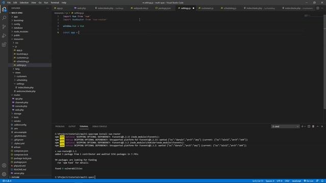 Setting up a multi-SPA with Laravel & VueJS смотреть онлайн