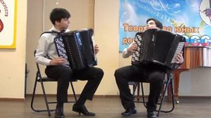Н. Богословский «Московский извозчик» исполняет дуэт баянистов «Братья Фроловы»