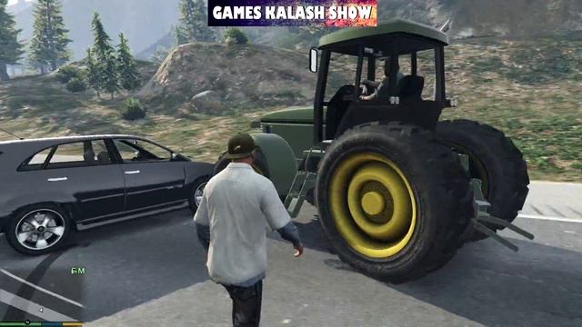 GTA 5 дрифт на тракторе + экшн в конце смотреть онлайн