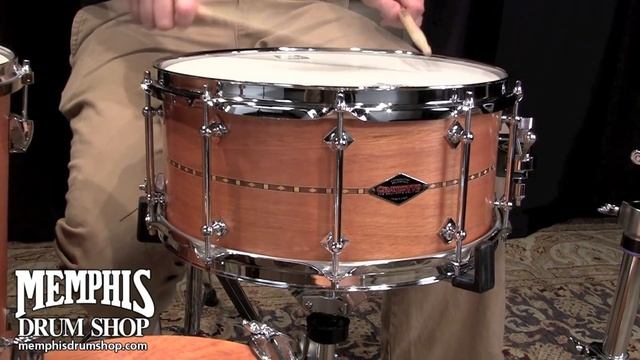 Craviotto 14 x 6.5 Custom Shop BB/BB Mahogany Snare Drum w/ Walnut Inlay смотреть онлайн