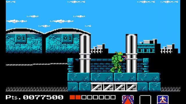Teenage Mutant Ninja Turtles - No Power-Ups (Health or Weapon), No Death (NES, Walkthrough By Sting смотреть онлайн