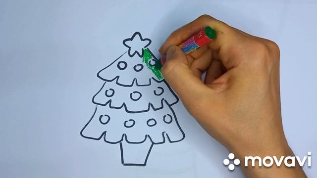 Как нарисовать ёлочку?Yılbaşı ağacı nasıl çizilir?Howard to draw Christmas tree? смотреть онлайн