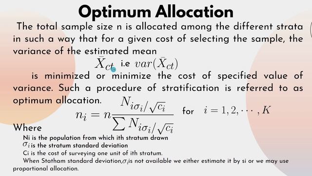 Allocation of sample size to Strata under Stratified Random Sampling смотреть онлайн