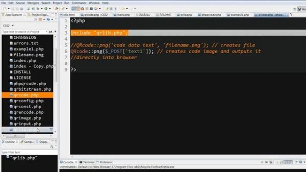 PHP: QR code generator
