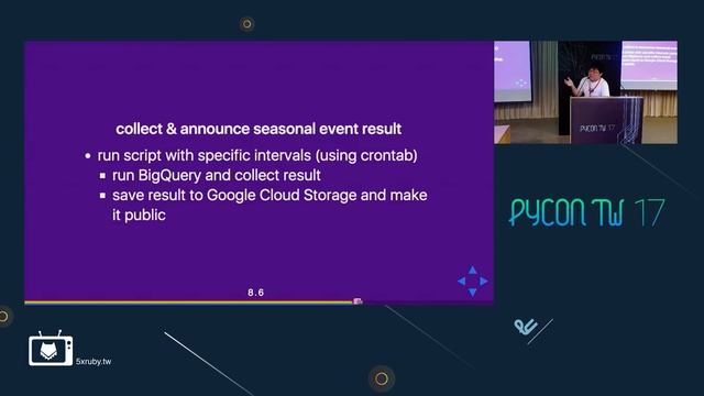 After VOEZ Launch - How to Resolve Problems of Mobile Game...｜郭學聰 Hsueh-Tsung Kuo｜PyCon TW 2017 смотреть онлайн